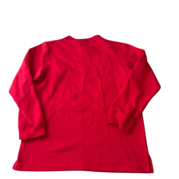 The Quacker Factory 4th of July Red Sweat Shirt embroidered Small - Picture 2 of 8